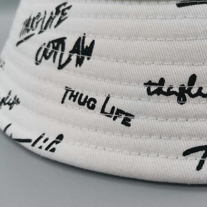 

Double Side Printed Letter Embroidery Bucket Hats Art Casual Wear Sunshade Basin Hat Double-sided Sunhats Unisex Hat