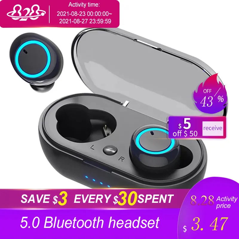 2021 TWS Беспроводные Bluetooth 5 0 наушники сенсорное управление 9D стереогарнитура с