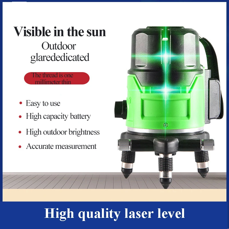 Blue High Power Laser Receiver Optical Instruments Self Leveling Laser Level 360 Wall Laser Horizontal Prism Level Rotary Laser