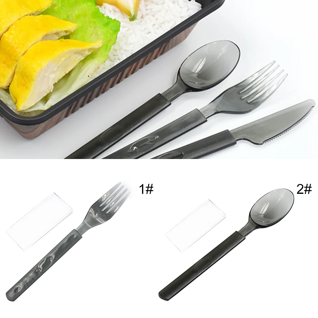 

100PCS Disposable Cutlery Long Handle Plastic Fork Spoon Tableware For Food For Jelly Ice Cream Dessert Appetizer