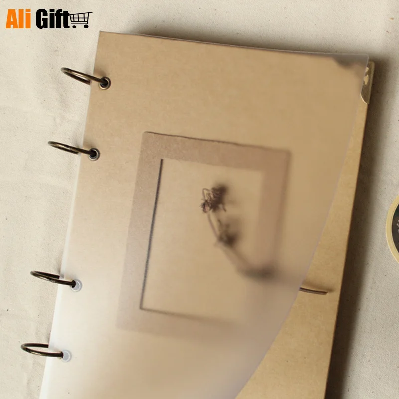 Альбом из крафт бумаги в стиле ретро для самостоятельной сборки пасты детских