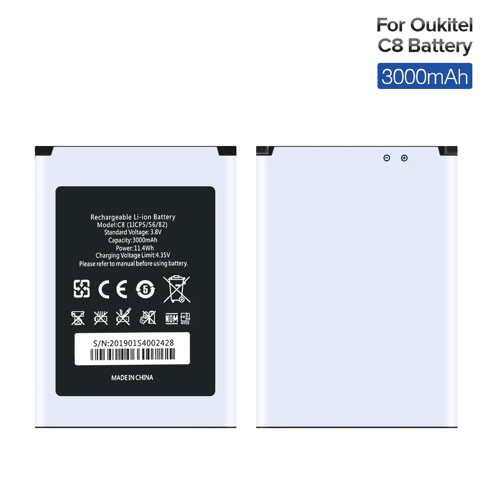 Новая перезаряжаемая 3 8 В 3000 мАч литий ионная литиевая батарея для телефона C8