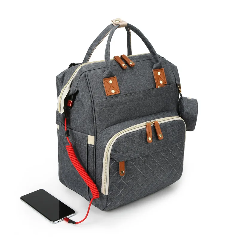 2021 new large-capacity double shoulder portable mother and baby bag travel mummy diaper bags | Diaper Bags