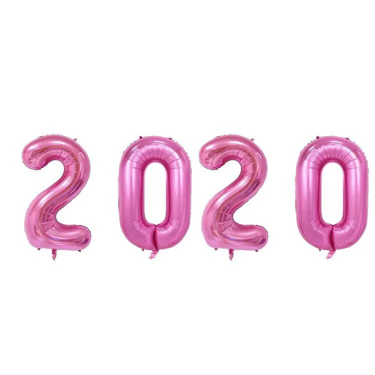 40 дюймов очень большой 2020 цифровой Воздушный шар набор на новый год праздник