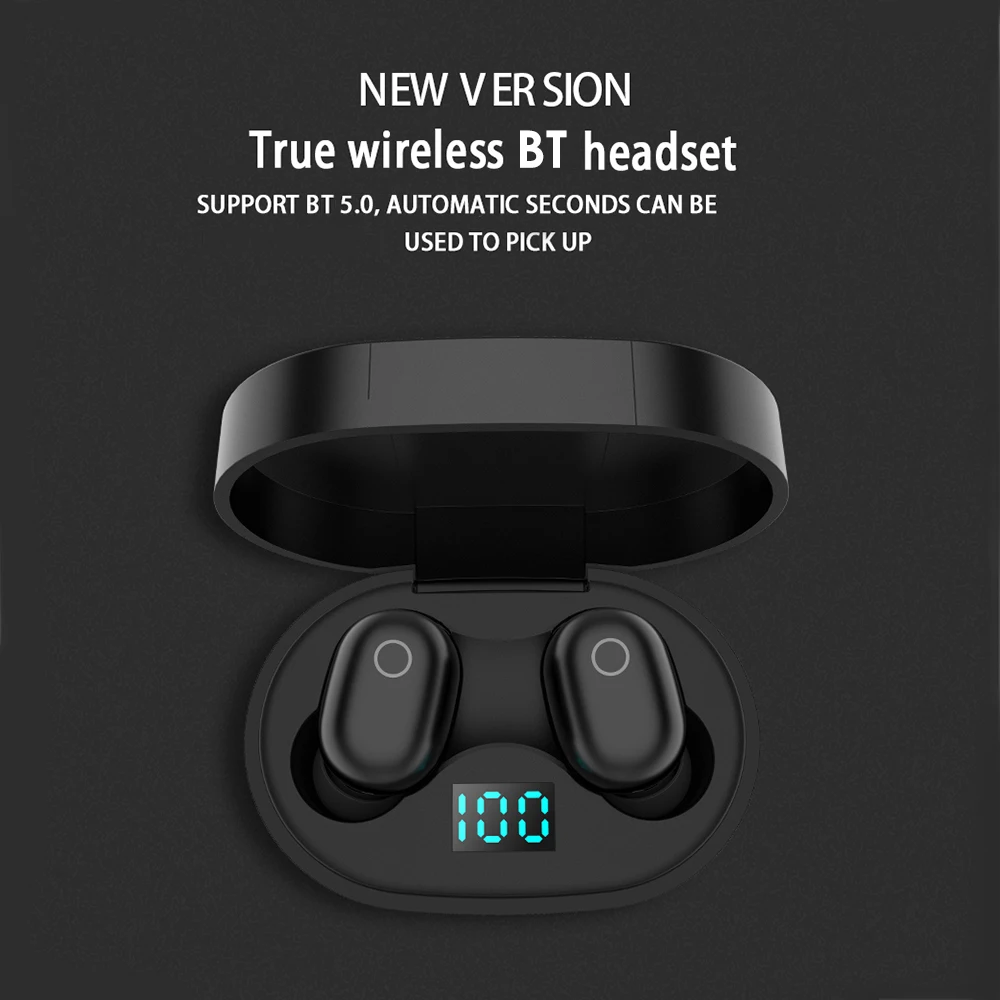 TWS-F2 Bluetooth 5.0 TWS Earphones HiFi Wireless Sports Earbuds Stereo With Microphone Headset For Airdots Xiaomi Redmi Umidigi |