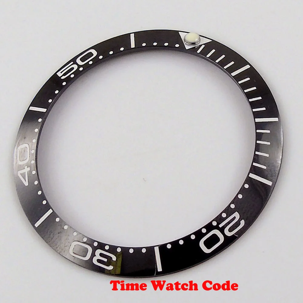 

38mm black or white ceramic watch bezel insert wristwatches parts fit for 40mm automatic men's watch case