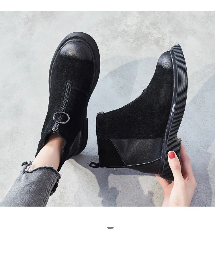 Botas mujer в стиле ретро; ; повседневная обувь; Ботинки martin; женские модные брендовые ботильоны из натуральной кожи с заклепками; Цвет Черный