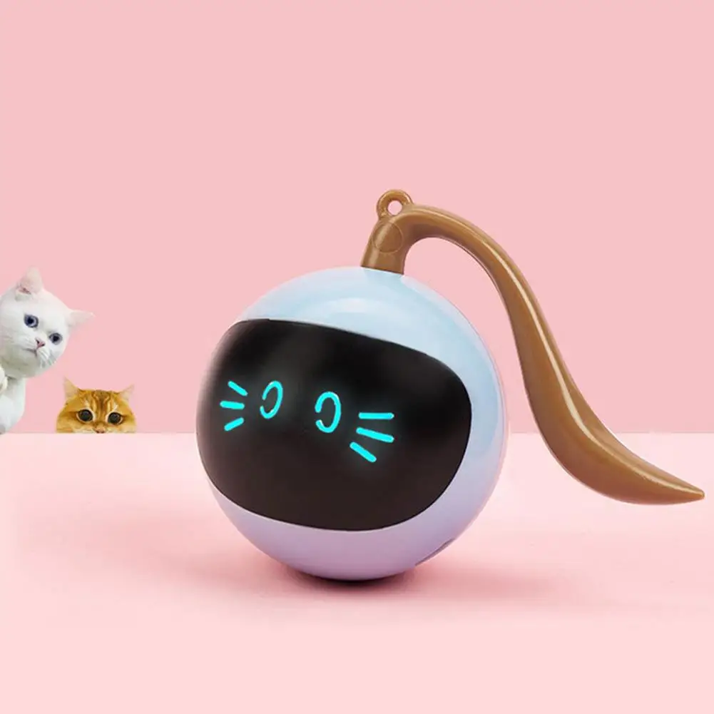 

Умная игрушка для кошек 1000 мАч, Электрический прыгающий шар с USB, самовращающиеся игрушки, вращающийся прыгающий шар для кошек, собак, Детски...