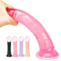 real dildos for woman soft crystal artificial penis adults toys suction cup clit stimulator masturbators sex toys for couples