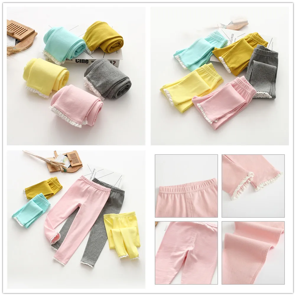 Леггинсы для маленьких девочек брюки-карандаш Детская Пижама хлопковые брюки с