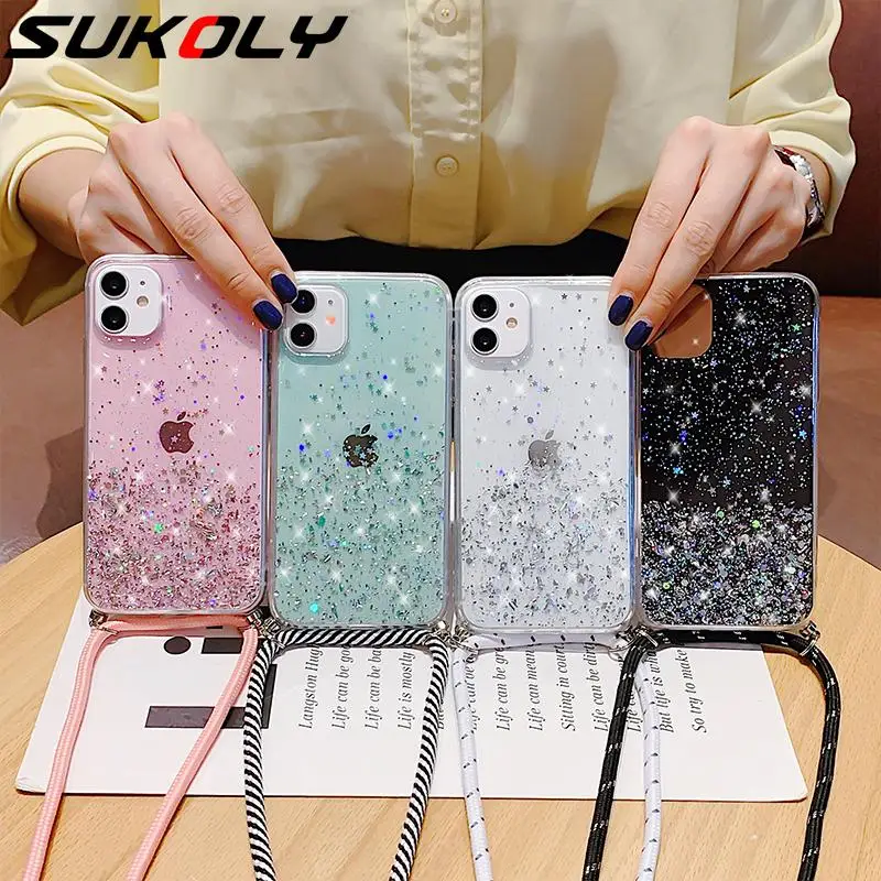 Мягкий силиконовый чехол со звездами и блестками для iphone 12 Mini 11 Pro Max SE 2020 XS XR X 8 7