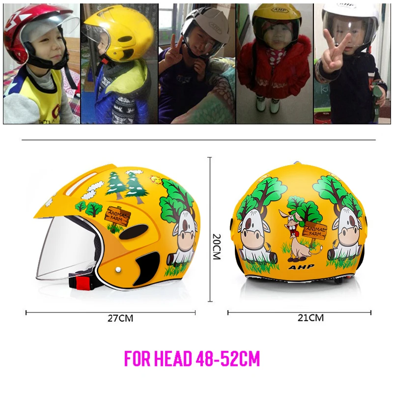 Детские мотоциклетные шлемы на половину лица для езды велосипеде с милым