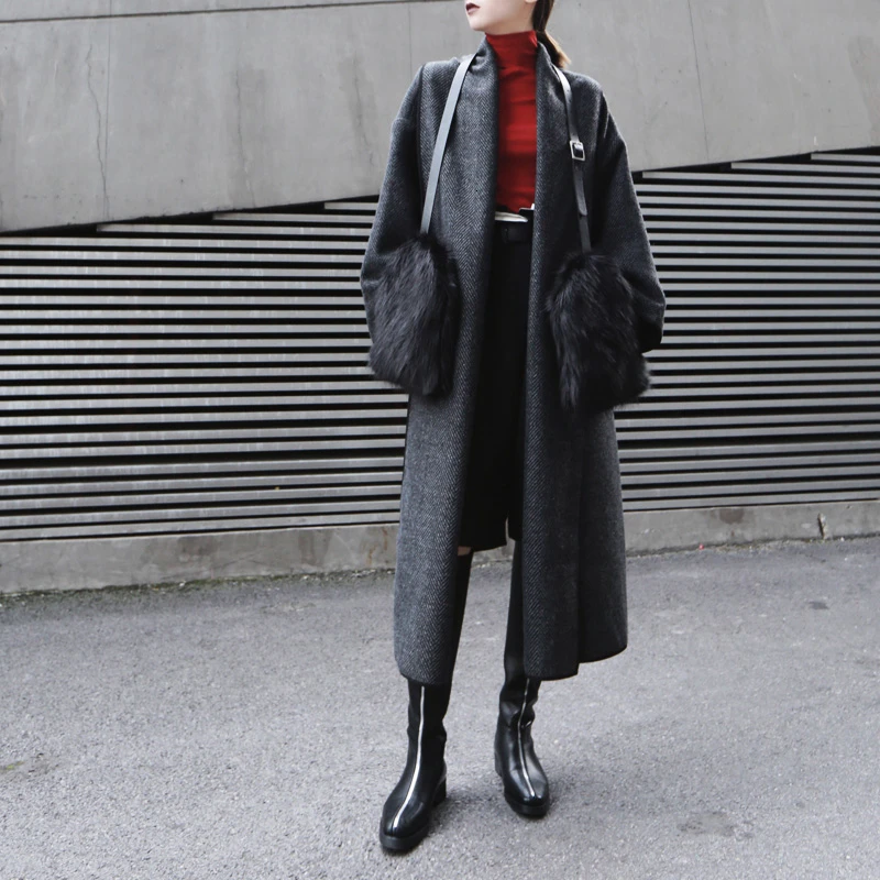 CHICEVER корейские шикарные стильные меховые женские перчатки теплые зимние