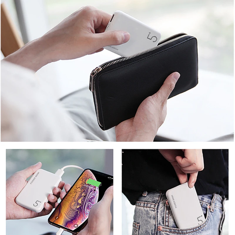 PUJIMAX 5000 мАч портативная полимерная батарея с двойным usb-выходом быстрое зарядное