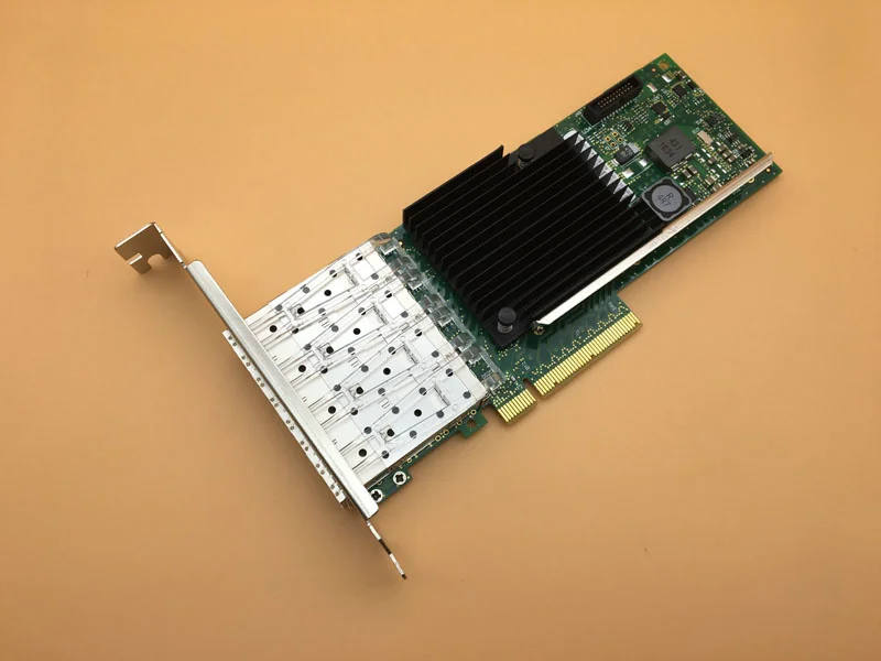 4 порта SFP 10G PCIE X8 LC волоконно-Ethernet конвертированный сетевой адаптер | Компьютеры и