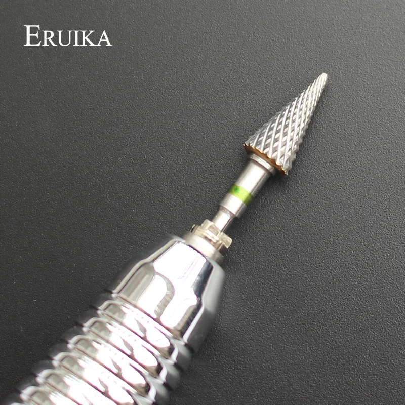 ERUIKA, 1 шт., твердосплавные сверла для маникюрного салона с зонтиком, Электрический Маникюрный сверлильный станок, роторная пилка для ногтей, удаляет принадлежность для чистки