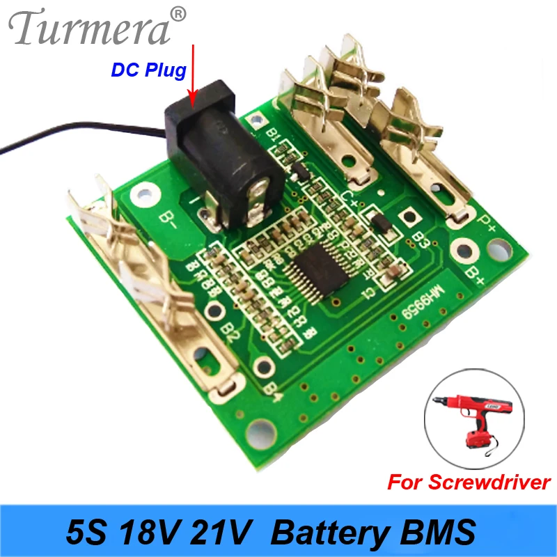 5S 18v 21v 20A 18650 литий ионный Аккумулятор литиевый аккумулятор BMS для отвертка шуры
