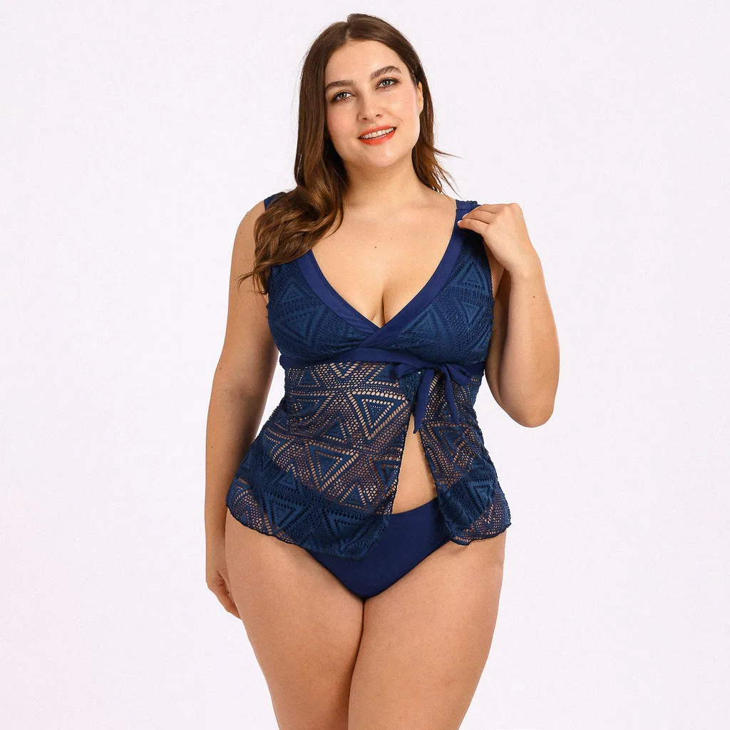 Купальный костюм 38 # Женский кружевной Купальник с пуш ап танкини комплект из