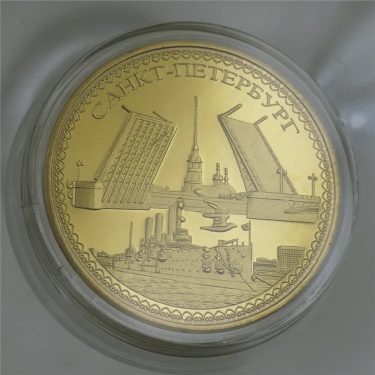 Сувенирная монета Aphrora Cruiser позолоченная Коллекционная Подарочная памятная ВМС в