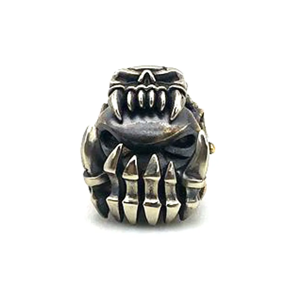 

White Brass Tribe Guarder Knife Beads EDC Wear Paracord Tools Lanyard Pendants Personality Pearl for Keychain Zipper Pull