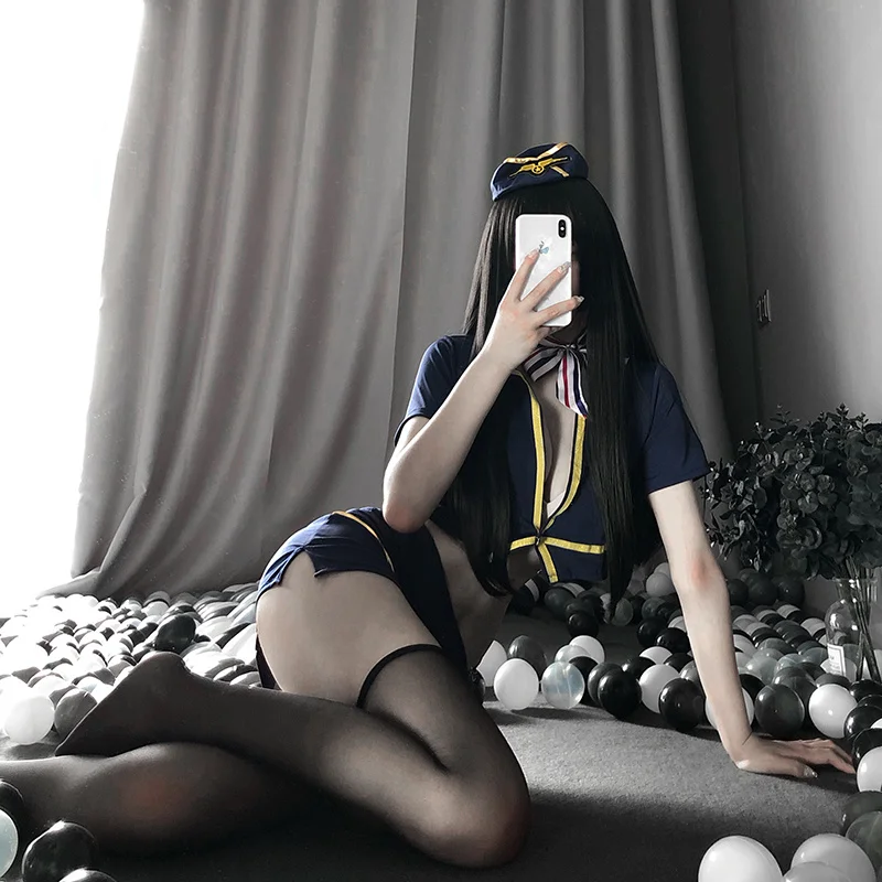 

Stewardess Uniform Female Role Playing Flight Attendant Costume Woman Erotic Cosplay Policewoman Officer Roleplay Sexy Lingerie
