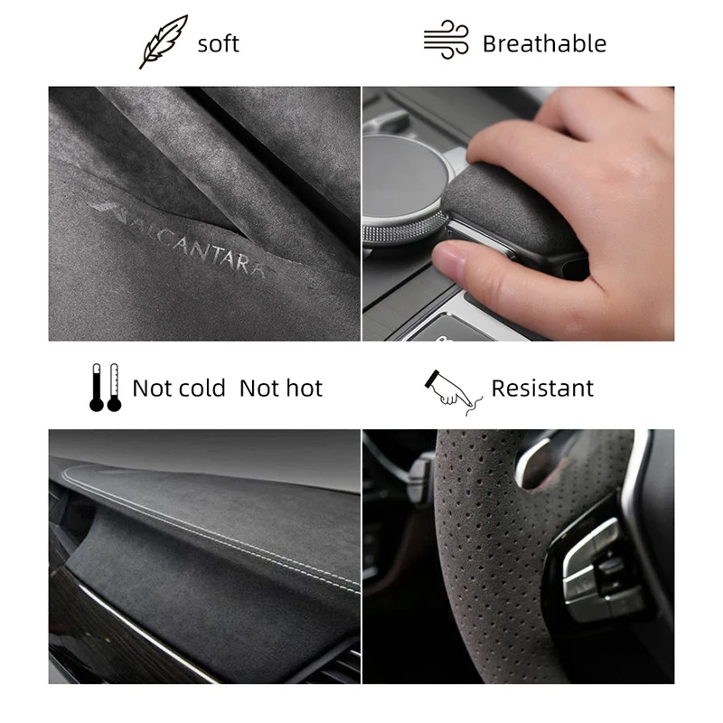

Handbrake Cases Suede Wrapping Gear Shift Knob ABS Trim Cover Car Sticker Decoration for Ford Mustang 2009-2013