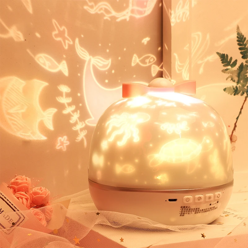 Ночник проектор Вселенная звездное небо луна Ночной светильник заряжаемый