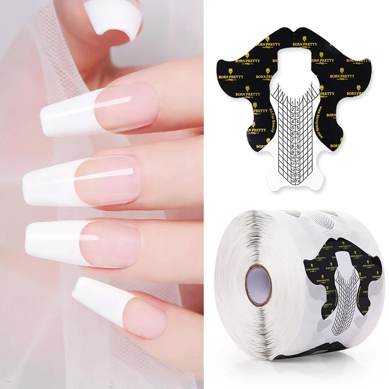 BORN PRETTY Pro 500Pcs Nail Forms Tips For Acrylic UV Gel Polish Extension Form Professional Art Mold Manicure Tools Set | Красота и