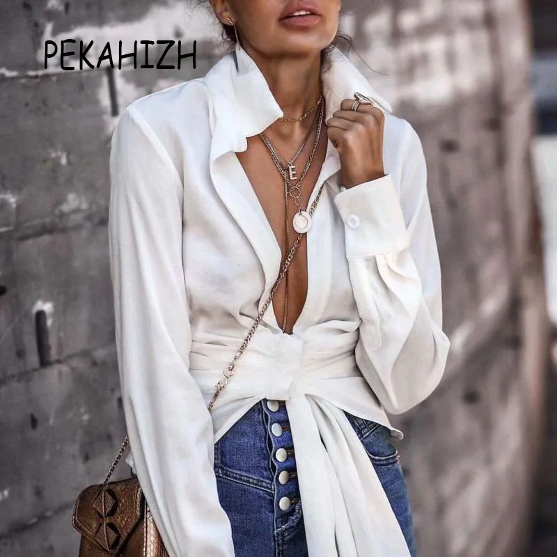 

Женские летние топы 2021 в винтажном стиле; С бантом элегантная белая блузка для женщин рубашки для мальчиков в Корейском стиле; Пикантные v об...