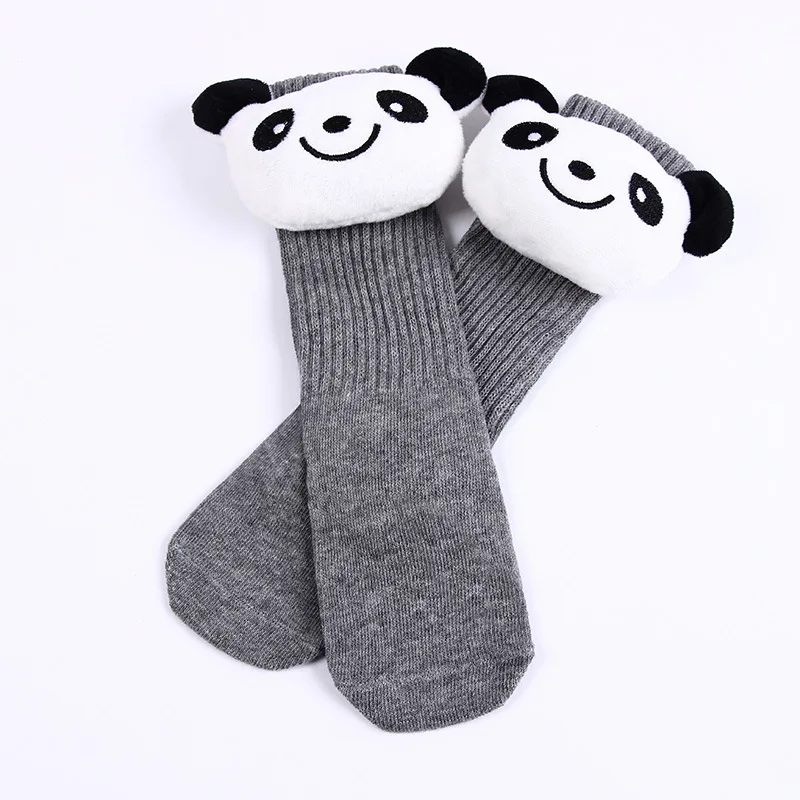 

Winter Baby Socks 3D Cartoon Yellow Duck Grey Panda Socks Cotton Toddler Kids Girls Boys Socks Happy Pure Color for 1-3 Years
