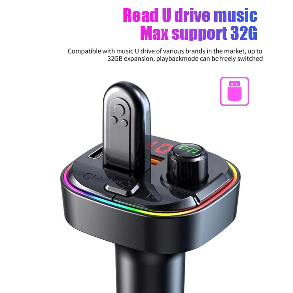 FM-трансмиттер с поддержкой Bluetooth 5 0 и быстрой зарядкой USB | Автомобили мотоциклы