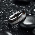 Мужское кольцо 8 мм из карбида вольфрама кольцо из нержавеющей стали инкрустация Гавайская древесина метеорит свадьба браслет мужские ювелирные изделия подарок на день рождения