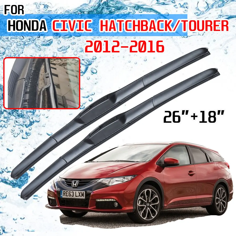 Per Honda Civic 9 Hatchback Tourer 2012 2013 2014 2015 2016 accessori auto parabrezza anteriore spazzole spazzole gancio U J