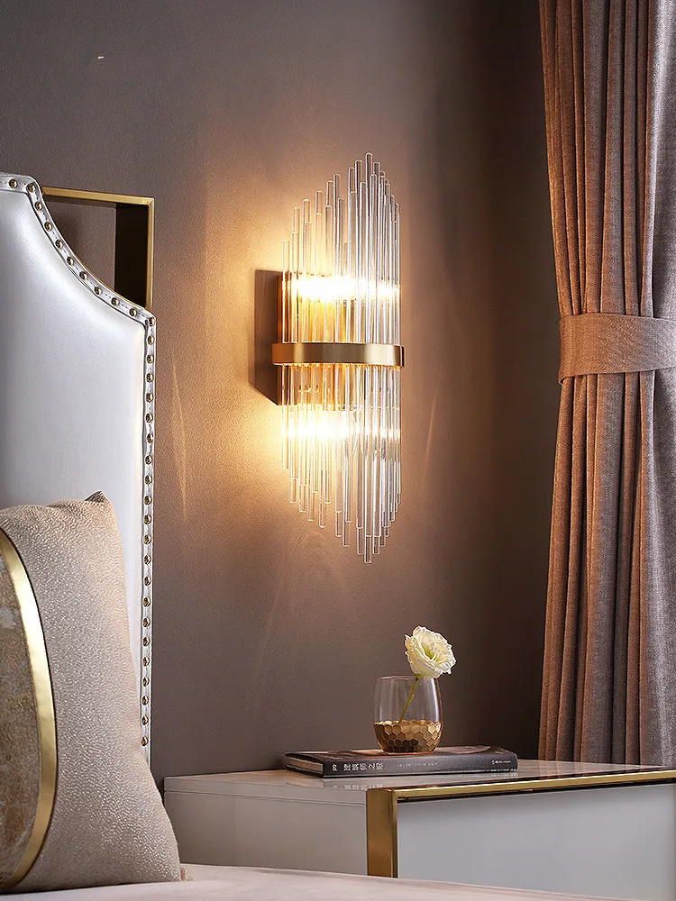 Большой Декор для отеля Хрустальный настенный светильник ванной светодиодный