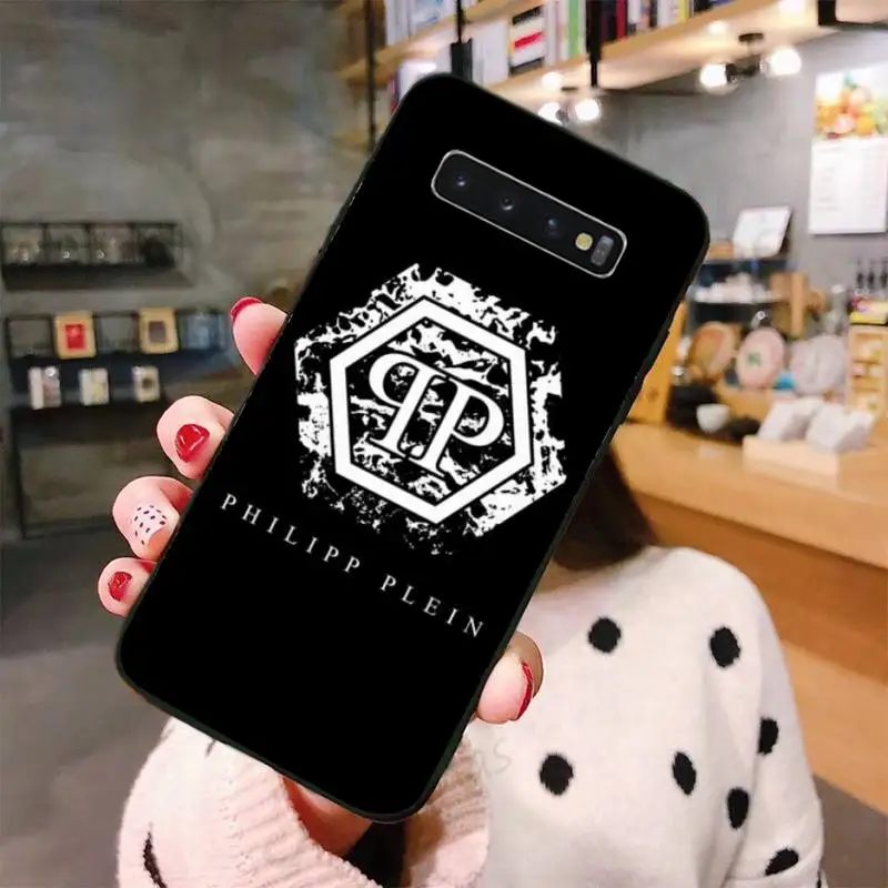 

Black qp Philipp Brand Phone Case For Samsung A50 A51 A71 A20E A20S S10 S20 S21 S30 Plus ultra 5G M11 funda shell