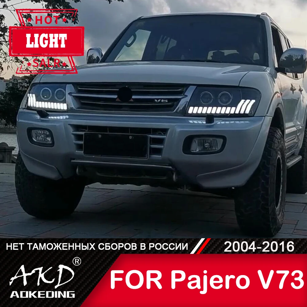 

AKD автостайлинг фары для Mitsubishi Pajero V73 2004-2016 светодиодные фары DRL Передняя лампа светодиодный проектор автомобильные аксессуары
