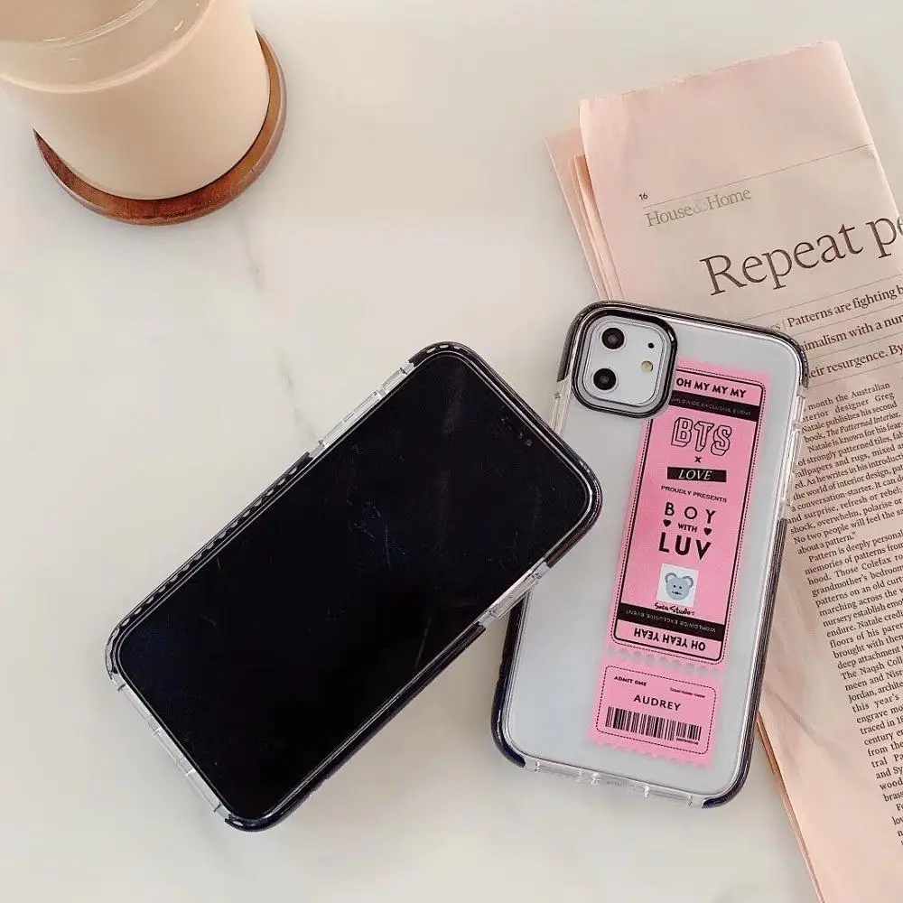 Милый прозрачный чехол ORYKSZ для iPhone 11 Pro Max 7 8 Plus X XR XS Ударопрочный Мягкий |
