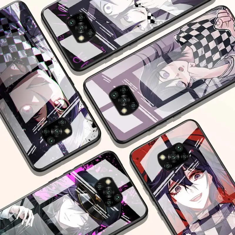 

Danganronpa anime for Xiaomi POCO X3 NFC F3 M2 X2 F2 Redmi K30 Redmi Note 9 Pro Luxury Tempered Glass Phone Case Cover