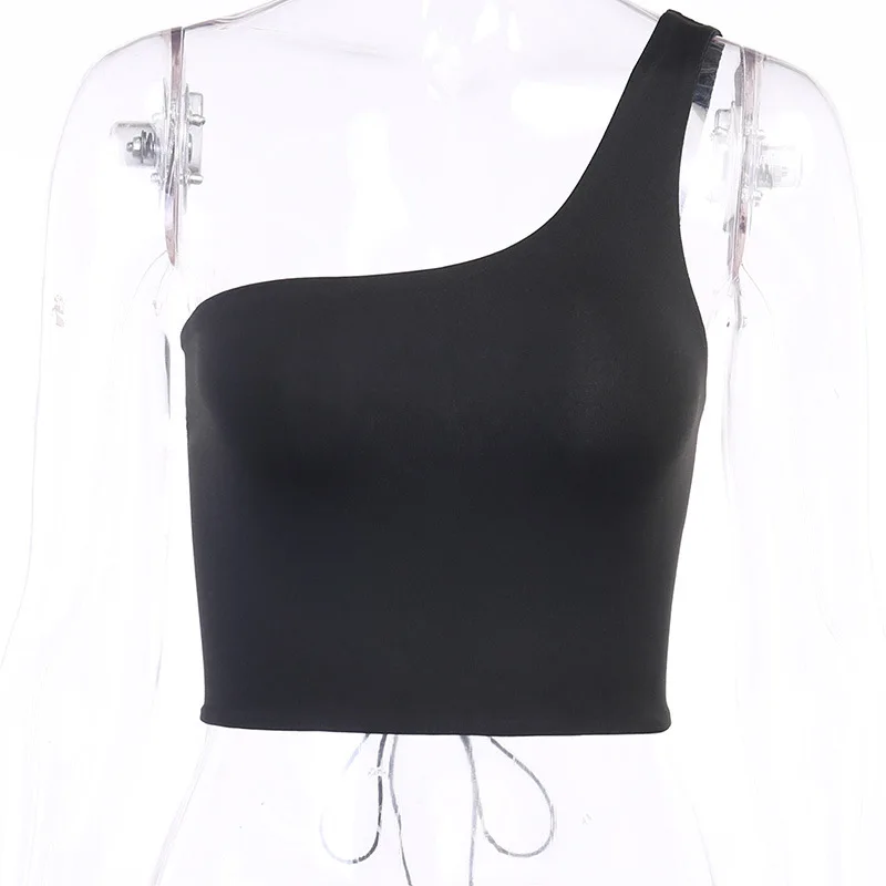 

Backless Bandage White Crop Top Women Cropped Black Sexy Bodycon Tank Top Female T Shirt Women Short Summer Cami Tops 2020