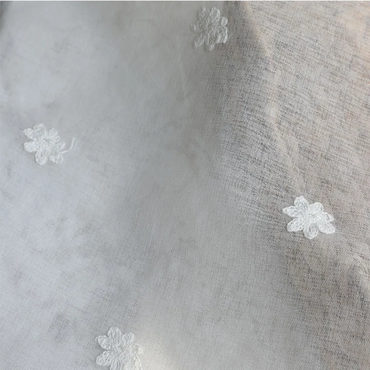

FieldCricket White Embroidery Flower Screens European Style Voile Tulle Sheer For Bedroom Living Room Windows Curtain Curtains