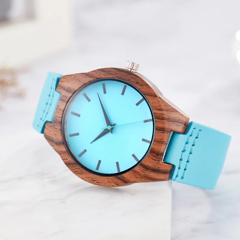 Часы наручные мужские/женские с ремешком из дерева креативные деревянные