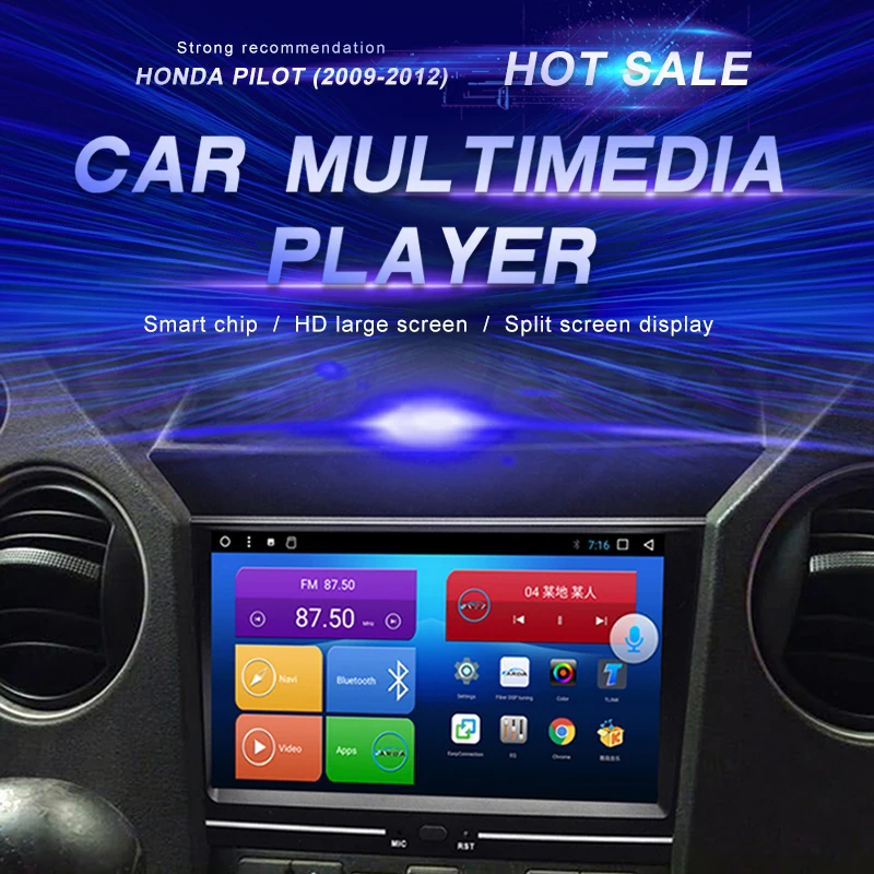 

Android Car DVD For HONDA PILOT (2009-2012) Car Radio Multimedia Video Player Navigation GPS Android10.0 Double Din
