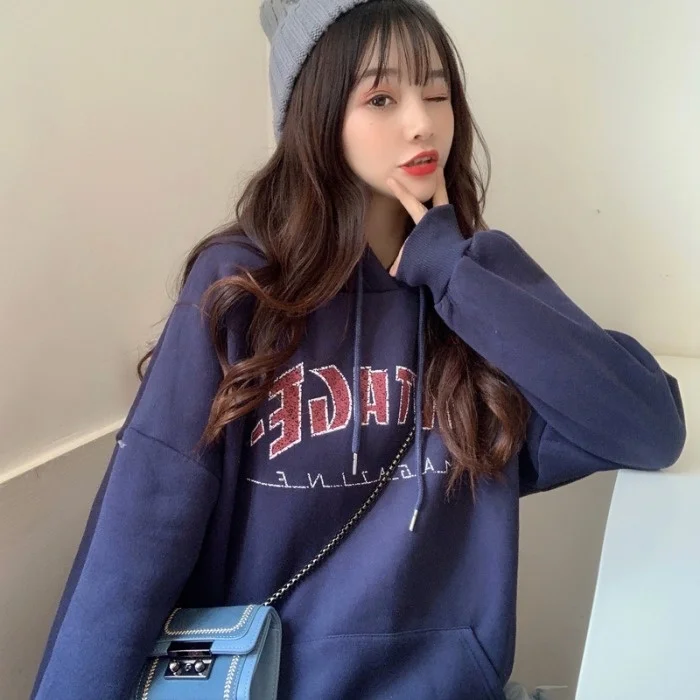 Настоящий осенне-зимний утепленный флисовый материал в Корейском стиле | Женская