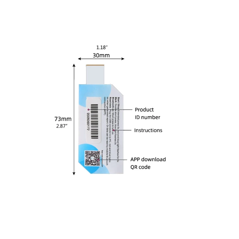 

K1KA NFC Temperature Data Logger Disposable Recorder Accessory with USB Blue-tooth & Over-Heat Alarm Medcine 180 Days