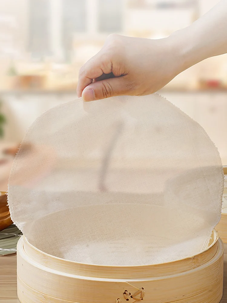 

Round Kitchen Steamer Liners Mesh Pad Nonstick Mat Home Restaurant Steamers Mat Kitchen Cooking Tools