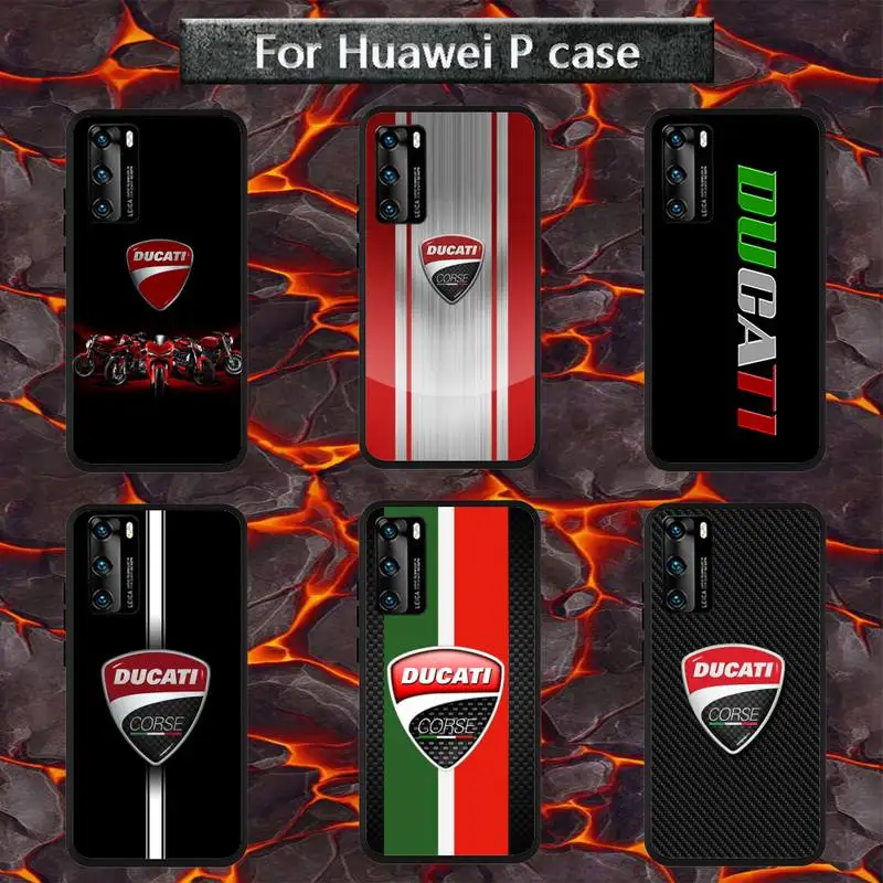 

Famous Motorcycle Ducatis Brand Phone Case For Huawei P40 30 20 Pro Lite P Smart Z 2020 Nova 5T Coque Cover