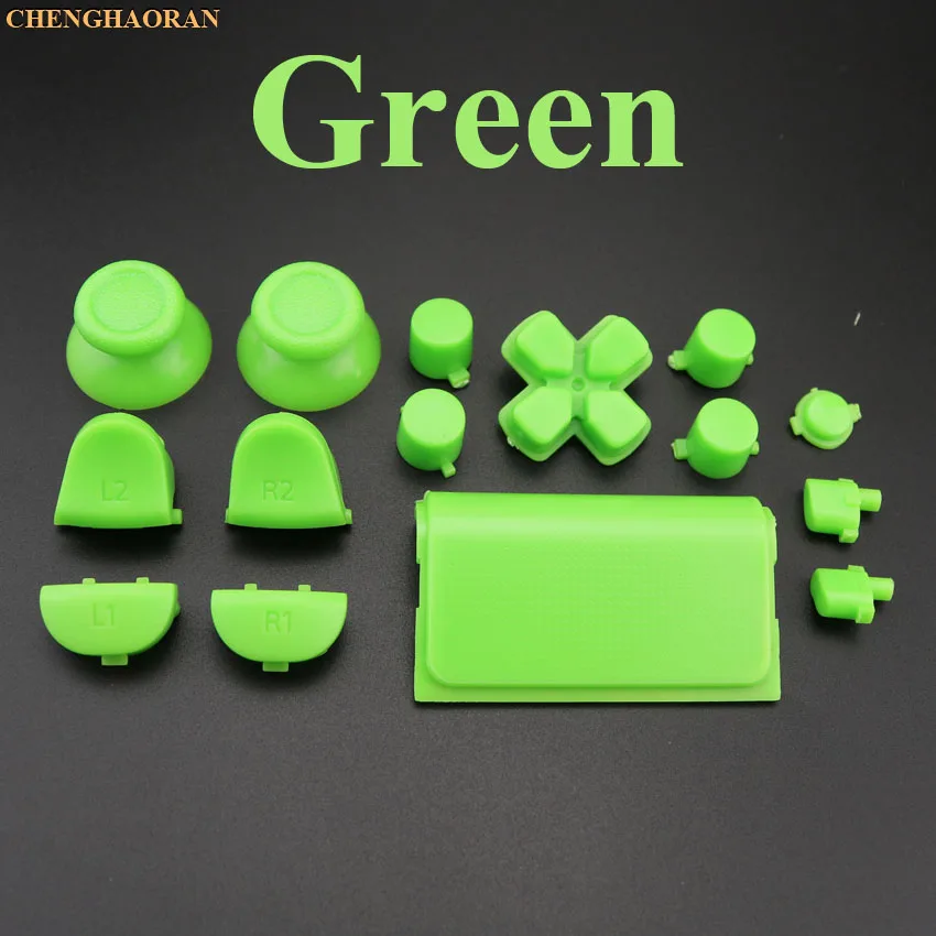 D Green 1 Набор торцевых головок 17 Цвета Thumbsticks R2 L2 R1 L1 пусковых кнопок Mod Kit для Playstation Dualshock 4 PS4 2,0 DS4 010 011 1200 контроллер - Цвет: D Green