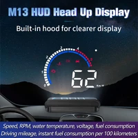 newest m13 hud obd2 head up display car mph auto electronics overspeed warning windshield projector alarm system car accessories