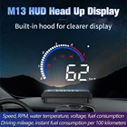 Новейший дисплей на лобовое стекло M13 HUD OBD2, автомобильная электроника, Предупреждение о превышении скорости, проектор на лобовое стекло, система сигнализации, автомобильные аксессуары