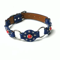 ring stitching bright diamond pu oxford pet collar multicolor adjustable dog supplies puppy accessories